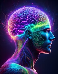 Digital art of a brain