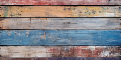Colored structure of wooden boards.