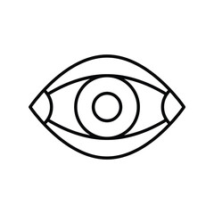 cataract line icon with white background vector stock illustration