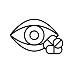 medication line icon with white background vector stock illustration