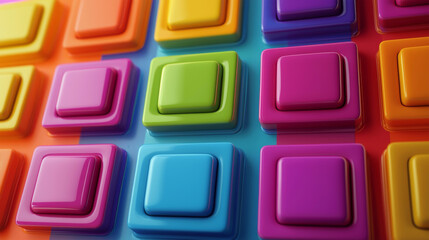 3d multicolored button background