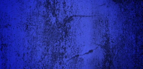 long background of cracked wall blue color,Black blue stone background. Toned rock texture. Wide banner. Dark grunge background with copy space for design.