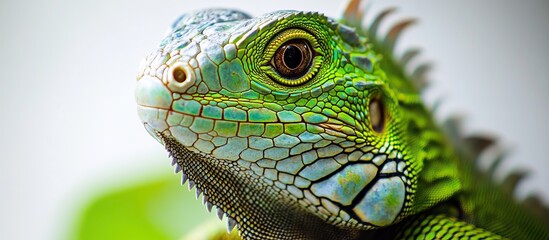 Fototapeta premium Close-up Portrait of a Green Iguana