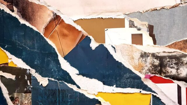 modern paper collage design