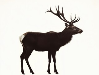 Black and White Deer Photo