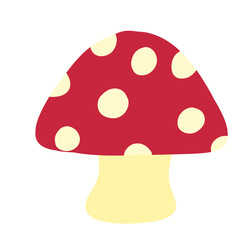 Red mushroom illustration