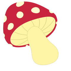 Red mushroom illustration