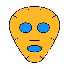 facial mask line icon vector. facial mask sign. isolated symbol illustration