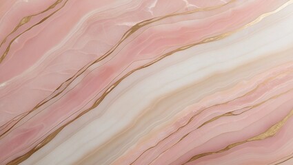 Pink Marble with Gold Veins