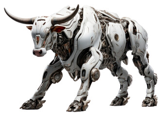 Obraz premium PNG Cyborg ox livestock animal mammal.
