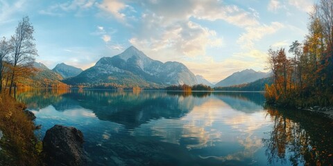 mountain lake landscape