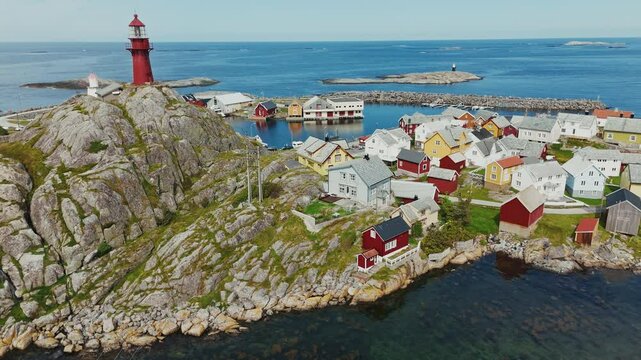 Aerial view of Ona in Norway
