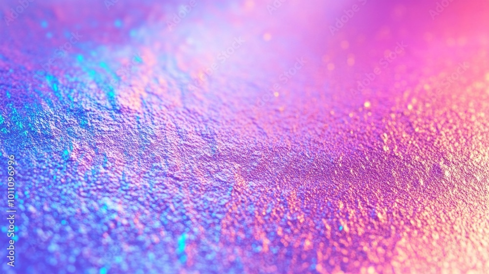 Canvas Prints purple holographic foil texture with iridescent metal effect, creating a dreamy cute pattern of rain