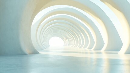 Obraz premium Abstract architectural background showcasing an arched interior design, rendered in 3D to highlight its elegant curves and sophisticated structure