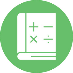 Obraz premium Math Book Vector Icon Design