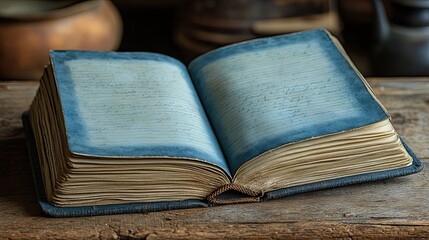 Obraz premium a beautifully arranged concept of journaling featuring neatly opened notebook with blank pages ready for writing serene ,inviting atmosphere for personal reflection ,creativity