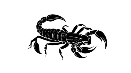 Female scorpion carrying her offspring on her back, vector illustration art
