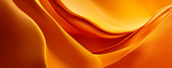 Obraz premium Elegant smooth orange wavy background flowing cloth