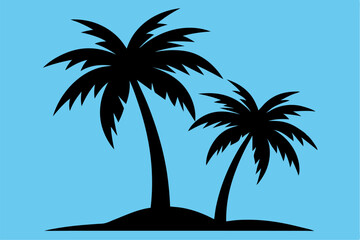 palm tree silhouette vector illustration