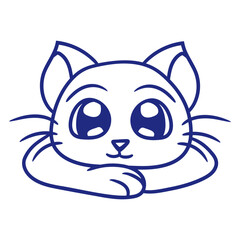 Home Cat Looks Adorable Happy Sweet Little Smile Face Kitten Pet Design Funny Cool Cartoon Cute Cats Lovers Comic Fun Love Kittens Adorable Feline Like Playful Kitties Fur Baby Illustration Paw Owners