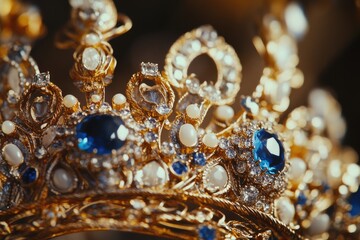 Gold Crown Jewels Close-Up