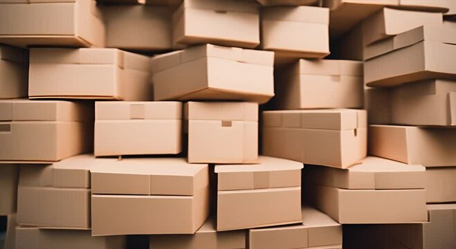 stack of cardboard boxes