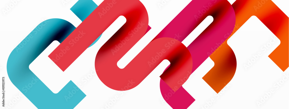 Poster Wave lines minimal abstract background