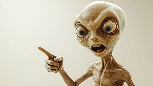 A Curious and Surreal Representation of an Alien Creature