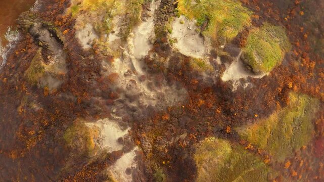 Top View Of Pingo Formation In Tuktoyaktuk, Northwest Territories, Canada