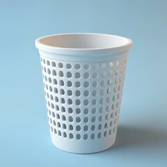 3D Laundry Basket Icon: Clothing Collection and Transport Illustration Logo