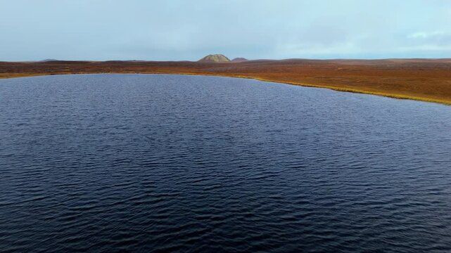 Pingo Landmark Of Tuktoyaktuk, Northwest Territories, Canada - Drone Shot