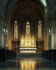 Obraz premium The interior of the catholic church