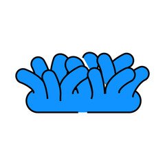 Obraz premium ocean bottom seaweed line icon vector. ocean bottom seaweed sign. isolated symbol illustration
