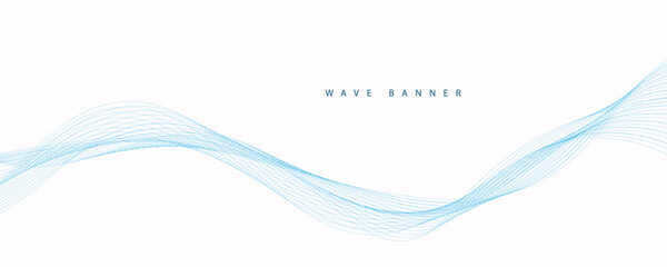 Abstract vector blue wavy lines. EPS10