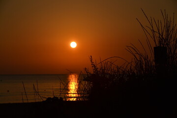 Coucher de soleil en bord de mer