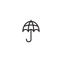 Umbrella, rain protection. Umbrella outline, simple icon. Umbrella icon.