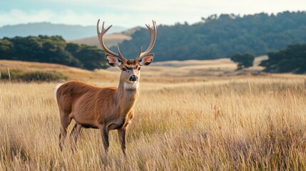 Fototapeta premium Deer in tall grass