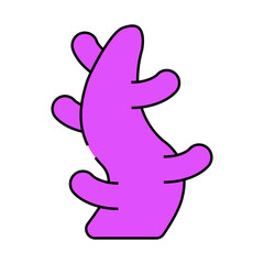 sea aquatic coral line icon vector. sea aquatic coral sign. isolated symbol illustration