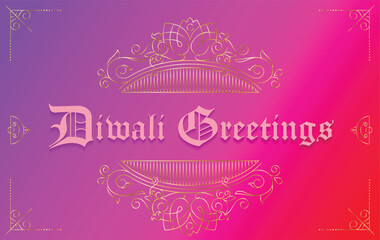 Festive elegant pattern with colorful presents and gifts decorated with Ornamental designs. Background for holidays, celebrations, and events. Wrapping paper design for Diwali