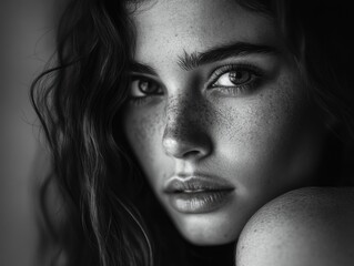 Fototapeta premium Woman with Freckles