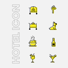 simple icon pack for hotel and vacation theme
