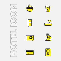 simple icon pack for hotel and vacation theme