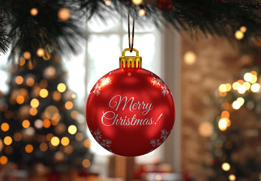 Christmas Ball Mockup