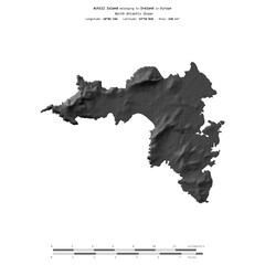 Achill Island. Ireland. Shape on white. Bilevel © zelwanka