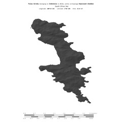 Pulau Airabu. Indonesia. Shape on white. Bilevel © zelwanka