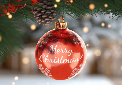 Christmas Ornament Mockup