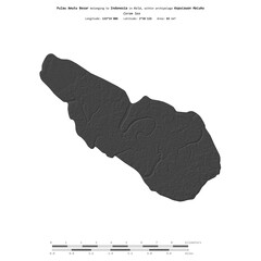 Pulau Amutu Besar. Indonesia. Shape on white. Bilevel © zelwanka