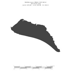 Isla Ana. Mexico. Shape on white. Bilevel © zelwanka