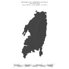 Isle Au Haut. United States. Shape on white. Bilevel © zelwanka