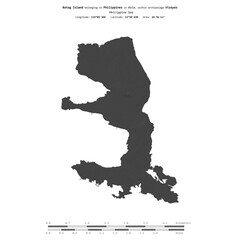 Batag Island. Philippines. Shape on white. Bilevel © zelwanka
